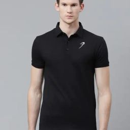 FUAARK Black Relaxed Fit Sports Polos-image-13
