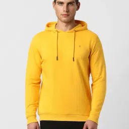 Van Heusen Sport Yellow Regular Fit Hooded Sweatshirt-picture-5