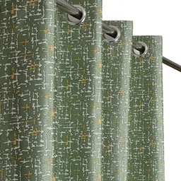 AaHo Decor Green 2 Pieces Room Darkening Long Door Curtain-image-64