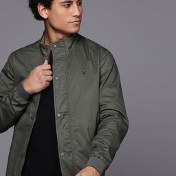 Allen Solly Men Olive Green Bomber Jacket-image-94
