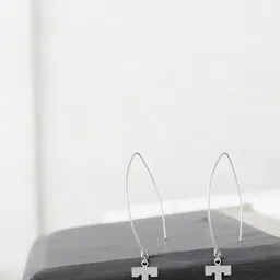 Goldnera 925 Sterling Silver Alphabet Contemporary Drop Earrings-image-30