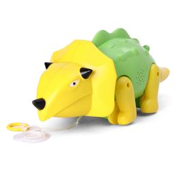 Toyzone Musical Triceratops Dino Pull Along Toy - Yellow-23