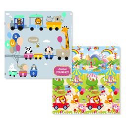 Meditive Kidsworth Foldable Crawling and Playing Baby Floor Mat  White-12