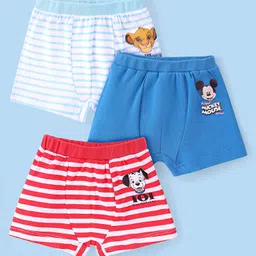 Babyhug Disney Lycra Knit Trunks With Mickey Mouse 101 Dalmatians & Lion King Graphics Pack of 3 - Multicolour-picture-5