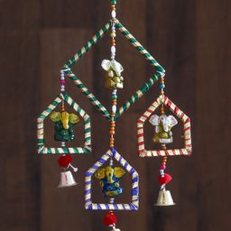 eCraftIndia Handcrafted Decorative Lord Ganesha Wall/Door/Window Hanging Bell-image-91