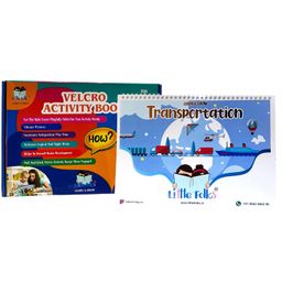 Transportation Book,Pull N Stick Velcro Activity Book,English,10 pages-80+Resuable Stickers,Early learning Montessori Book,Play and learn| Gifts for boys and girls| Age 1-5 years - English-4