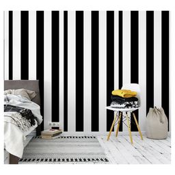 JAAMSO ROYALS White & Black Plain Design Vinyl Wallpaper (500 cm X 45 cm) (PVC Vinyl)-image-24
