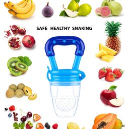 Numum Combo of Fruit And Food Nibbler Spoon Feeder and Rattle Teether-( Fruit feeder - Spoon feeder - Ring Teether) -Pack of 3 - Multicolor ( color and design may vary) image 2