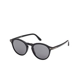 Tom Ford Men Grey Lens & Black Round Sunglasses With UV Protected Lens FT0904 52 01D-picture-12