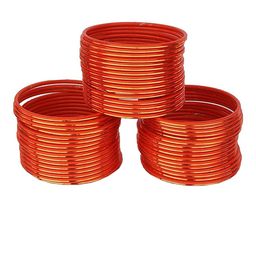 T4 JEWELS Set Of 48 Metal Glossy Finish Bangles-image-60