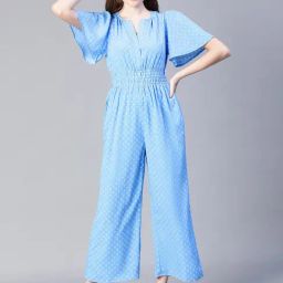 Oxolloxo Blue Printed Jumpsuit-image-48