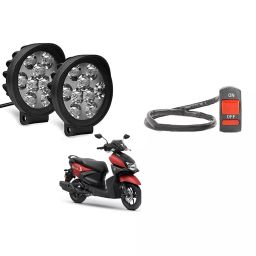 Cartronics 9 Round Cap LED Fog Light With On/Off Switch for Yamaha Ray ZR 125 (Set of 2 Pcs)-34