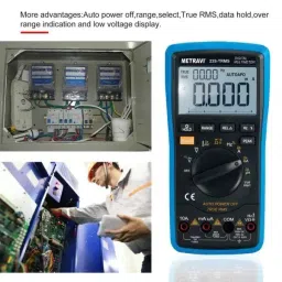 Metravi Digital TRMS Multimeter Backlit LCD Display Blue & Black, 23S-TRMS image 3