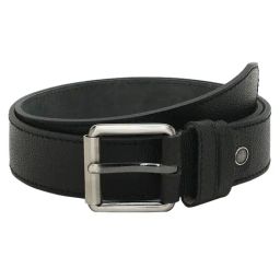 Crusset Black Leather Casual Belt for Men-image-73