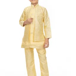 NEW GEN Boys Regular Sequinned Kurta with Pyjamas-picture-1
