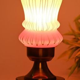 SOMIL White Printed Glass Table Lamp-image-70