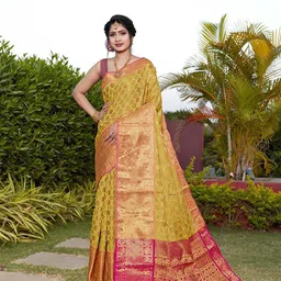 JUST FASHION Woven Design Zari Art Silk Banarasi Saree-picture-49