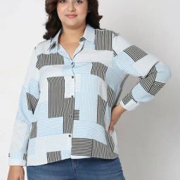 Vero Moda Curve Multicolor Striped Shirt-25