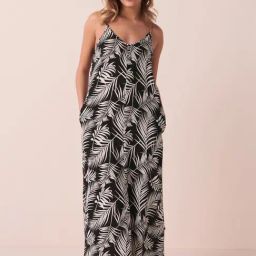 La Vie En Rose Black Printed Beachwear Dress-picture-25