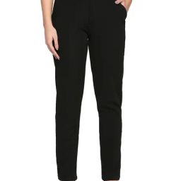 Smarty Pants Black Cotton Lycra Straight Fit High Rise Trousers-image-48