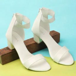 Iconics Women's White Ankle Strap Sandals-image-67