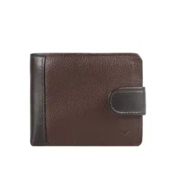 Hidesign Brown Textured Bi-Fold Wallet for Men-image-15