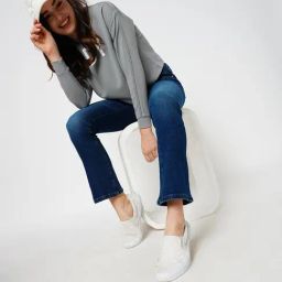 Only Blue Cotton Relaxed Fit High Rise Jeans-picture-10