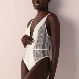 La Vie En Rose White Lace Work Teddies Babydoll-image-61