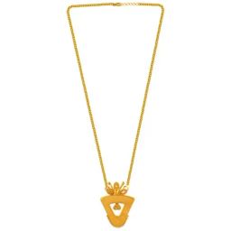 P.C. Chandra Jewellers 22k Yellow Gold Triangular Pendant with Chain-image-37
