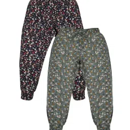 Plum Tree Kids Navy & Grey Floral Print Trackpants (Pack Of 2)-image-37