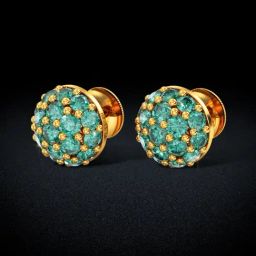 Joyalukkas 22k Gold Glint Stud Earrings for Women-image-11