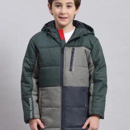 Monte Carlo Kids Green Quilted Full Sleeves Jacket-image-56