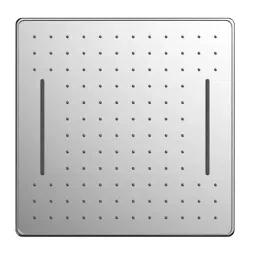 RN Praise 200x200 mm Square Stainless Steel Silver Wall Mount Overhead Shower Without Arm, RN63010200-36