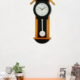 CHRONIKLE Vertical Black Wood Wall Clock-image-29