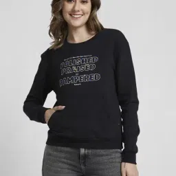 Spykar Black Graphic Print Sweatshirt-image-66