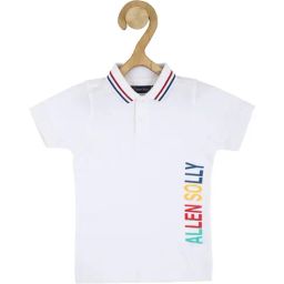 Allen Solly Junior White Graphic Print Polo T-Shirt-image-74