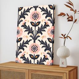 Art Street Pink & Black 1 Piece Canvas Floral and Botanical Wall Paintings-image-43