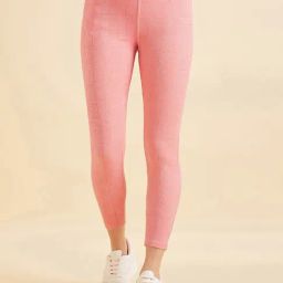 Sweet Dreams Soft Pink Cotton Checks Tights-image-0