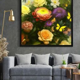 999Store Printed Green Canvas Wall Art-36