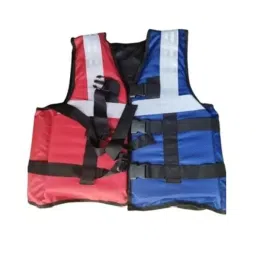 2M ICSS Life Jacket PU Coated Swimming Blue Red Adjustable With 3 Straips (Size: XL), 125LIFE JACKET-picture-33