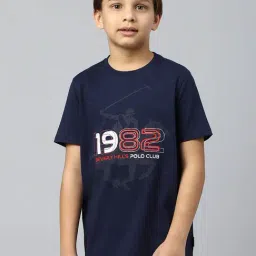 Beverly Hills Polo Club Kids Navy Printed T-Shirt-image-90