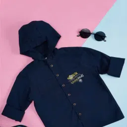 Pantaloons Junior Kids Navy Cotton Printed Full Sleeves Shirt-image-85