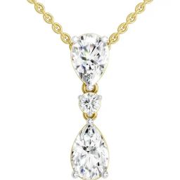 Sparkles Lab Grown Diamond 14k (585) Yellow Gold Pendant for Women-picture-31