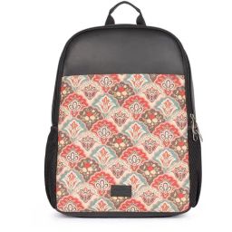 Zouk Statement Kashmir Blooms Multicolor Jute Printed Laptop Backpack - 16.9 Ltrs image 2