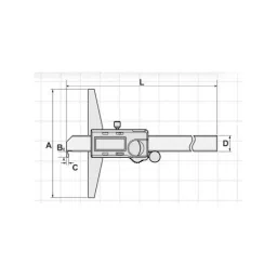 KENCY Digital Depth Gauge Single Hook 600 mm Least Count 0.01 mm, DDS600 image 2