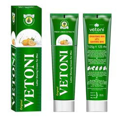 VETONI Men Set Of 6 Fresh Lemon Extract Lather Shaving Cream- 125 g Each-5
