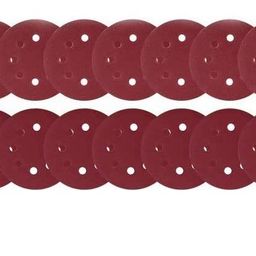 sarrah 20 pcs 5 Inches Orbital High Grit Sanding Discs, 80, 120 Grits 8 Hole Orbital Sandpaper with Loop for Power Random Orbit Sander image 2