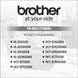 Brother Toner TN-B021 Has 2600 Pages Yield Compatible with HL-B2000D HL-B2080DW HL-B2100DB HL-B2180DWB DCP-B7500D DCP-B7535DW DCP-B7600DB DCP-B7640DWB DCP-B7620DWB MFC-B7717DW MFC-B7810DWB image 2