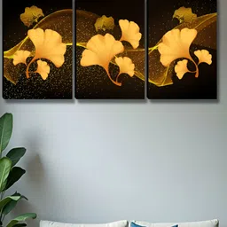 Aura Black & Red 3 Piece Wood Floral and Botanical Wall Art-image-66