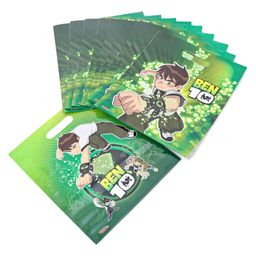 Ben 10 Small Theme Party Bags Green - Pack of 10-image-6